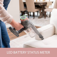 Kenmore DS4090 Brushless Cordless Stick 1L Capacity Lightweight Cleaner 2-Speed Power Suction LED Headlight 2-in-1 Handheld Vacuum for Hardwood Floor, Carpet & Pet Hair