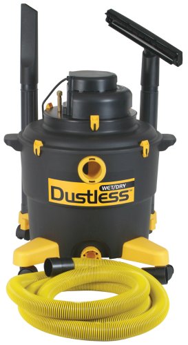 Dustless 16003 16 Gallon Dustless Wet Dry Vacuum with 12-Foot-by-1-1/2-Inch Hose