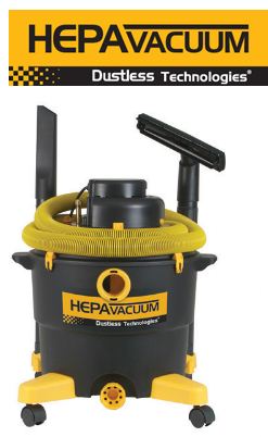 LoveLess/ Dustless 16 Gallon HEPA Quiet Wet/Dry Dust Control System Vacuum