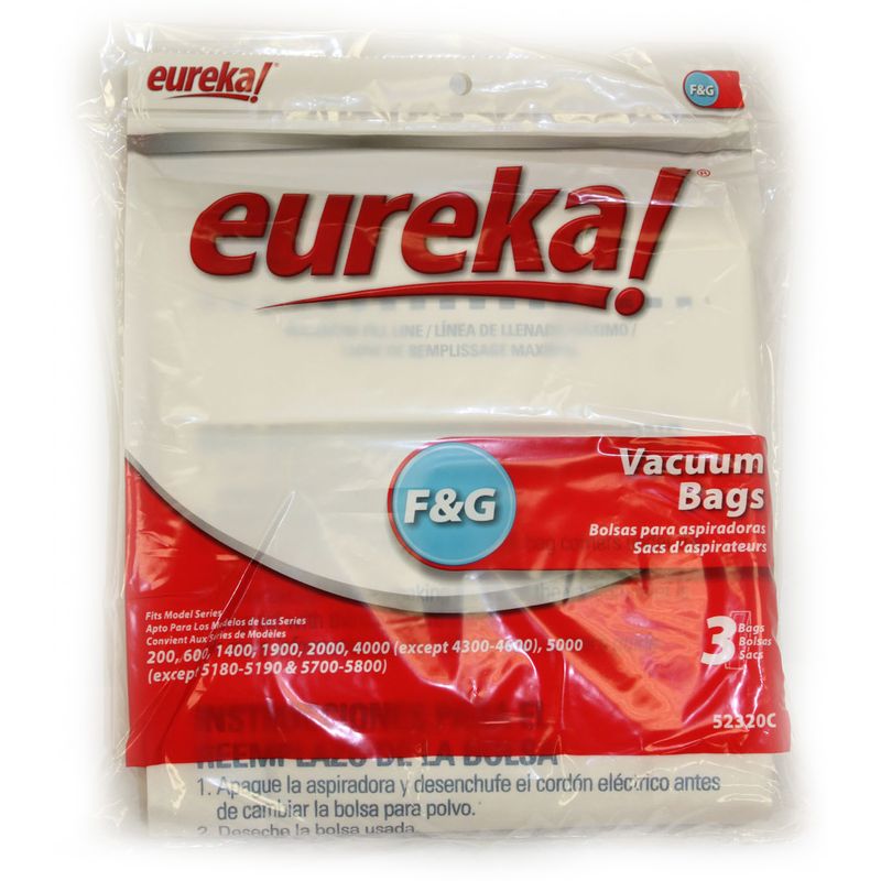 Eureka F G Filteraire Vacuum Bags 57695B - Genuine - 3 pack