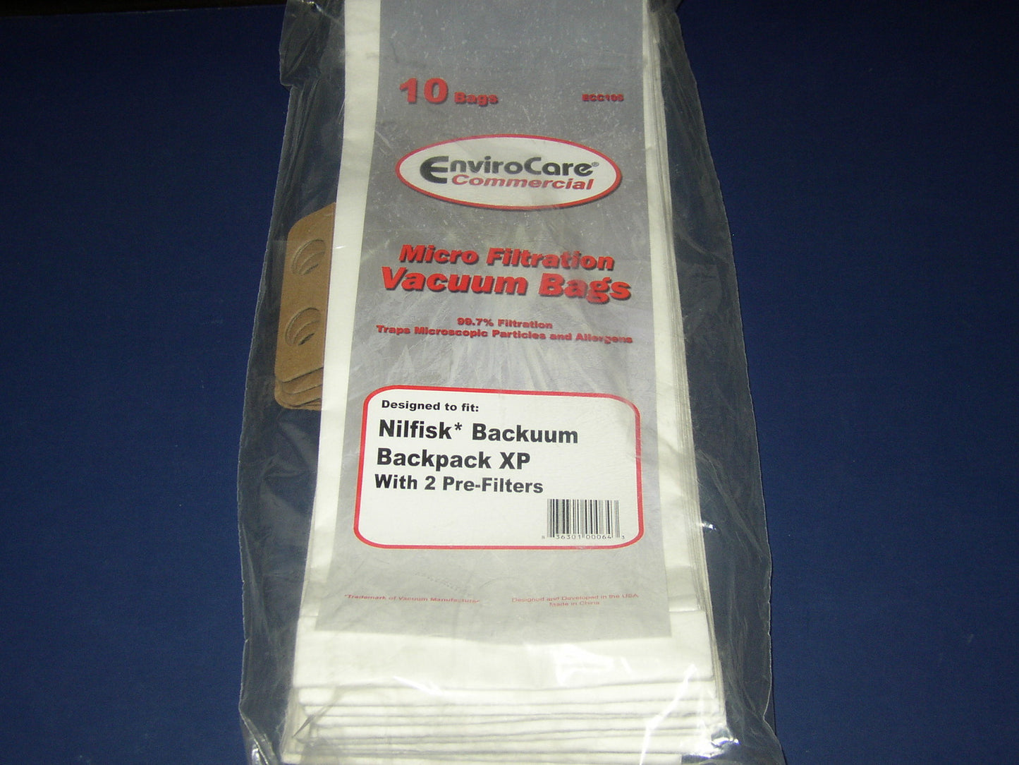 Nilfisk Backuum vacuum cleaner bags # ECC105 - Generic - 10 pack