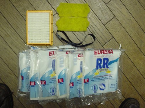 Eureka Vacuum 4870 Smart Vac 1 Year Supply Kit; Includes 18 Eureka Vacuum Style RR Bags, 1 Eureka Vacuum HF2 Filter, 1 Eureka Vacuum R Belt, 2 Eureka Vacuum 70082 Motor Filters