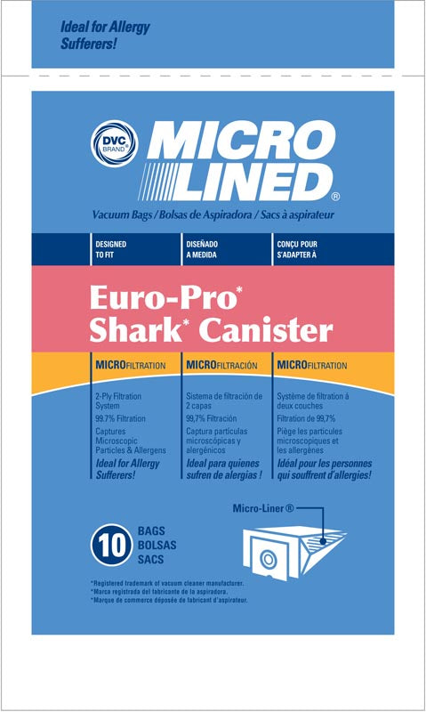 Shark EP022 Tiny Wonder Canister Bags - Generic - 9 pack, UB **READ DESCRIPTION*