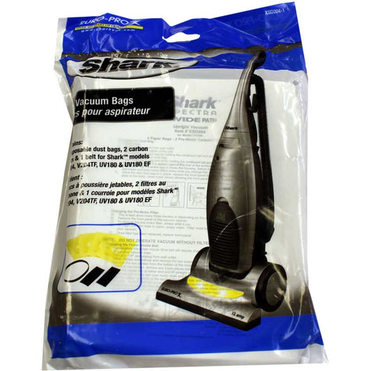 Euro-Pro Shark Fantom Paper Bags with 1 Belt, 2 Pre & 2 Post Filters - 4bags/pack