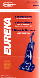 Eureka Self- Propelled Micron Filters inserts 60801 ( 2-Pack )