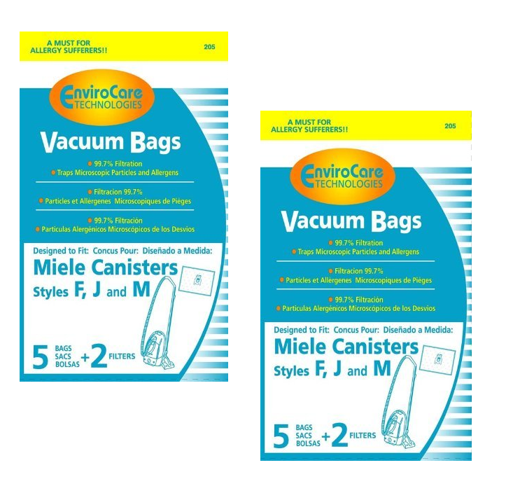 Cloth BAGS-MIELE,FJM,5PK,ALLERGEN,POLY WRAPPER
