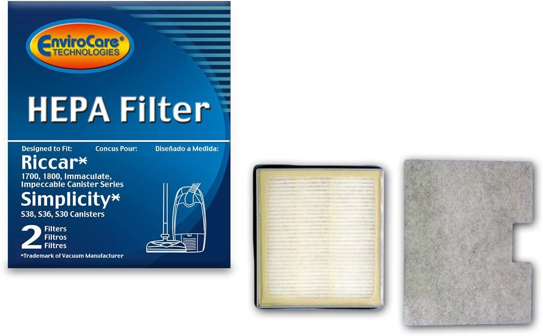 Filter Designed to Fit Riccar Immaculate & Impeccable RF17, 1800 + 1700. Simplicity S30, S36, S38 Canisters