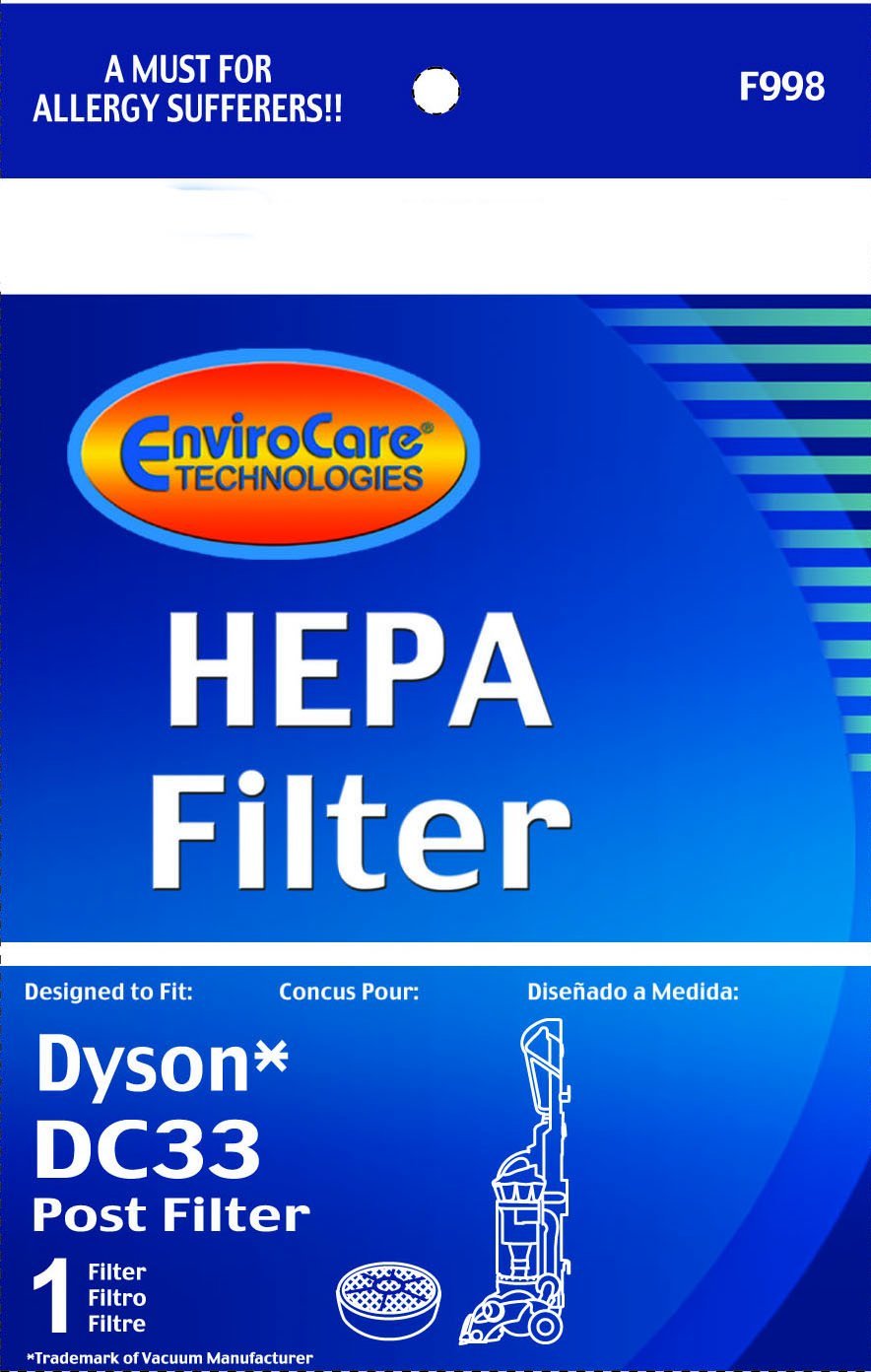 Generic Dyson DC33 Hepa Exhaust Post Filter
