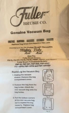 Fuller Brush Co. FBP-6 Mighty Maid Tidy Maid Genuine Vacuum Bags