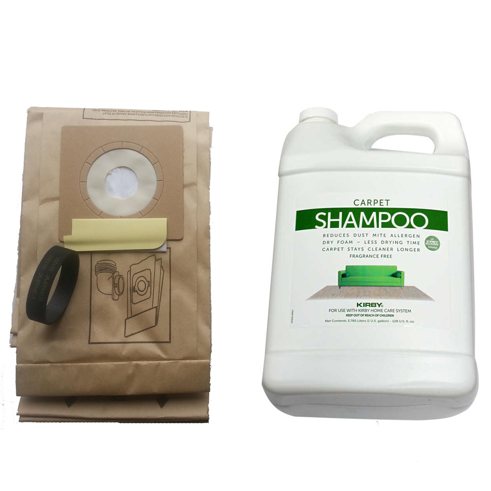 Kirby Generation Series Combo Vacuum Cleaner Service Kit - 9 Bags, 1 Gallon Shampoo, 1 Belt