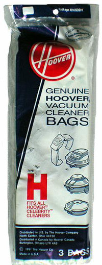 Hoover H Vacuum Bags 4010009H- Genuine - 3 pack