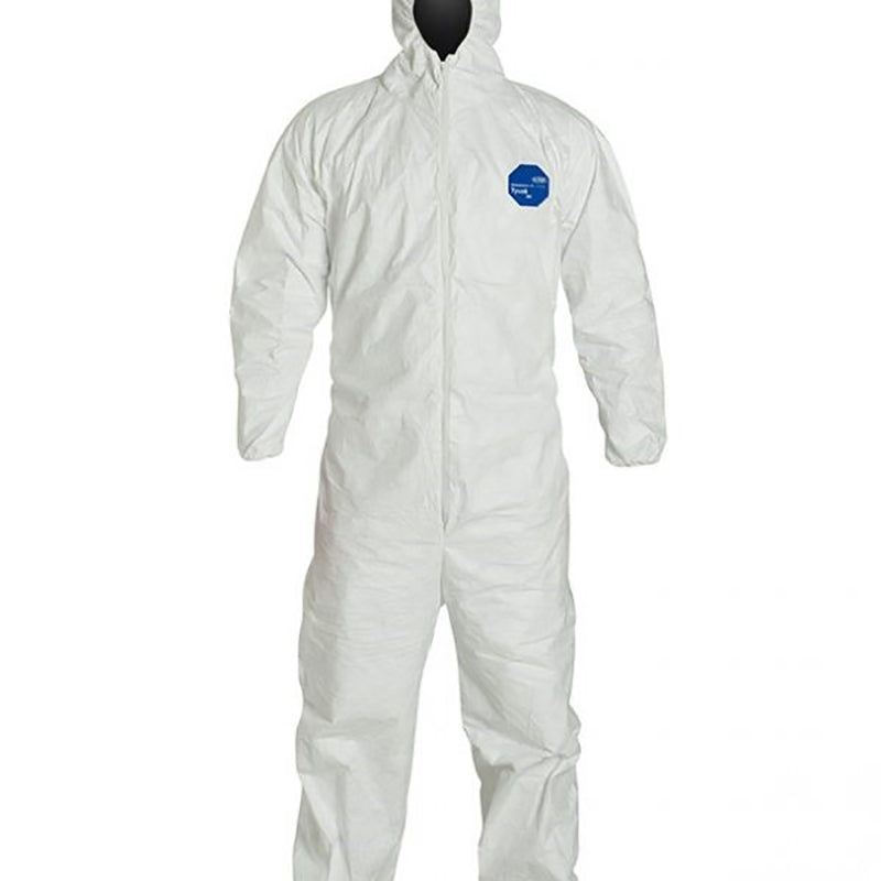 Jansan: JS-8133 Coveralls, Tyvek w/Hood LG TY127