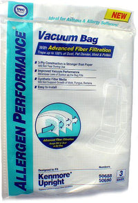 Kenmore Style U and Style O Upright HEPA Like Synthetic Cloth Bags for 50688 50690 Vacuum - 27 Pack