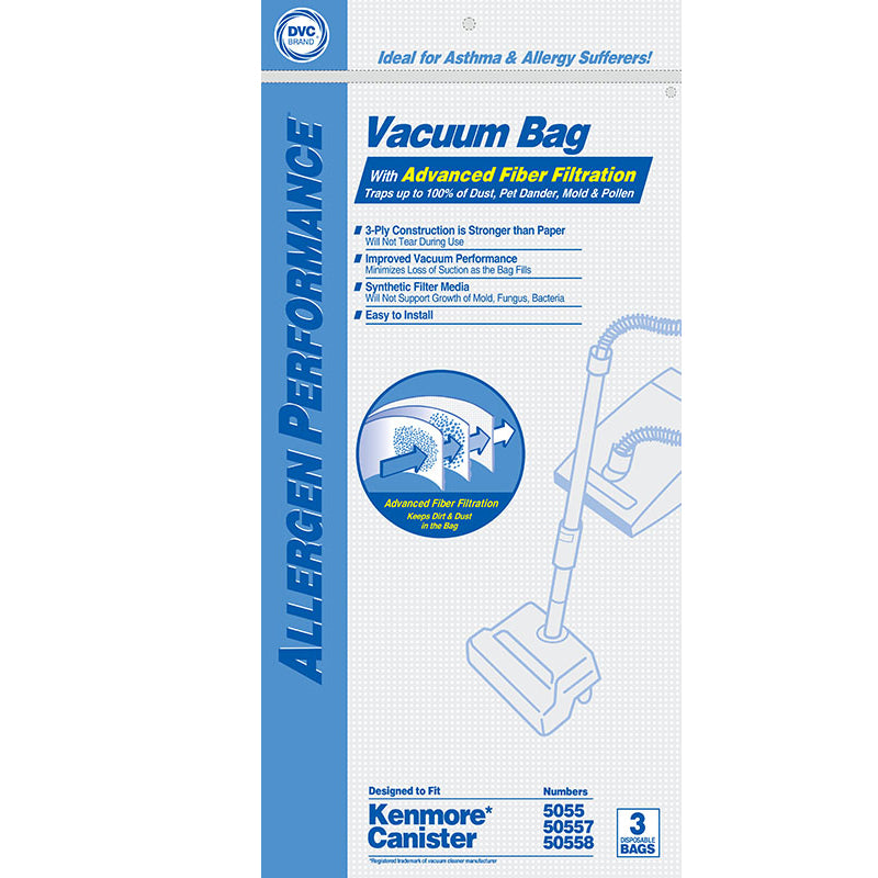 Kenmore Replacement: KER-14551A Paper Bag, DVC Kenmore Q 50557/50558 Syn 3Pk