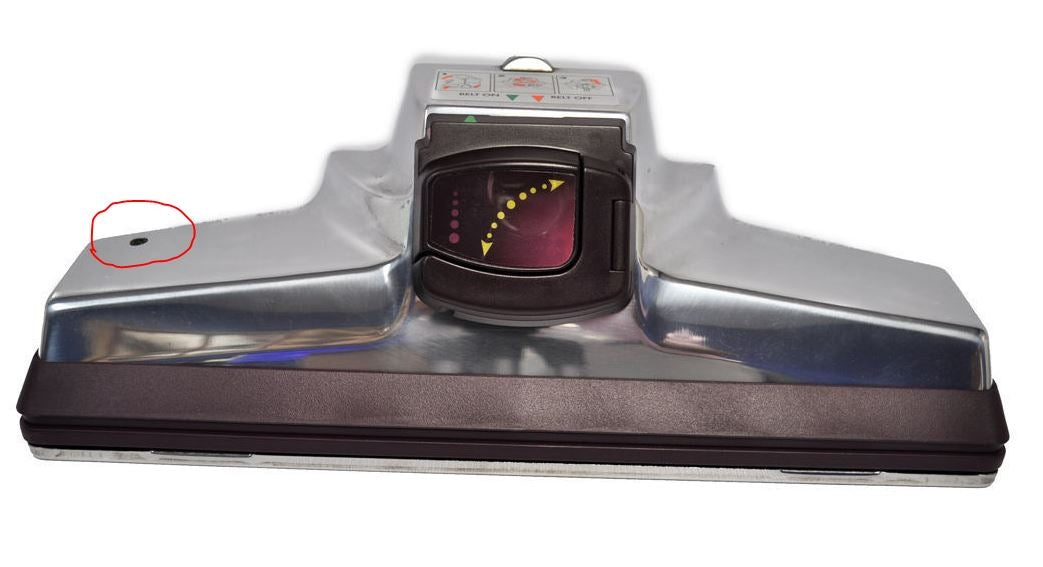 Location of Kirby Brush Roll Sensor on Floor Nozzle