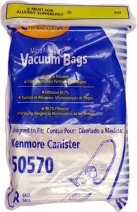 Kenmore 50570 Micro Filter Bags- 8 Pack. Replaces 28075