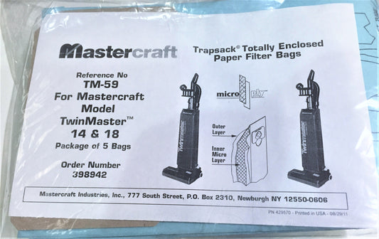 PAPER BAGS-MASTERCRAFT,5PK,TM-14
