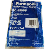 Panasonic MC-150PF Type C-4 vacuum cleaner bags - 5 pack. Also replaces C-11 Bags