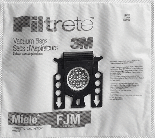 Miele Type F, J  M Premium Synthetic Cloth Vacuum Cleaner Dustbags 5 Replacement Bags 2 Filters