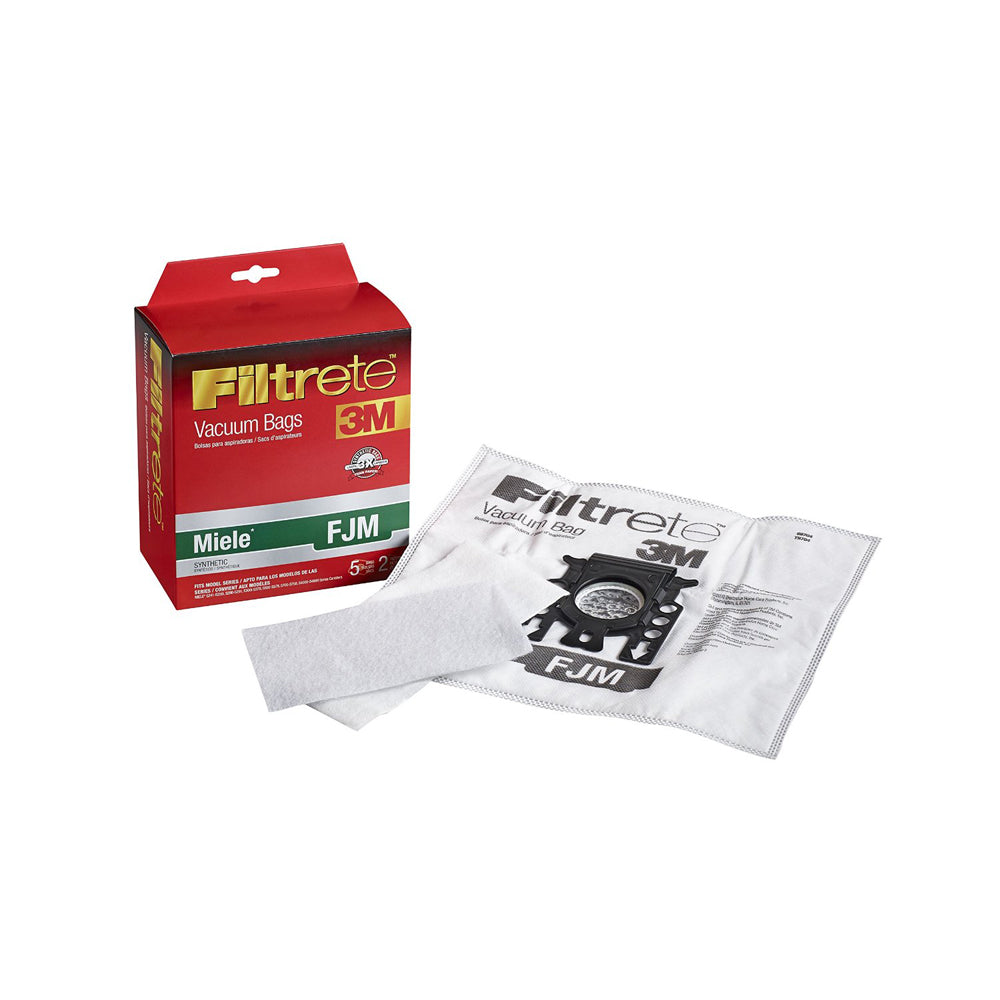 Miele Type F, J M Premium Synthetic Cloth Vacuum Cleaner Dustbags 5 Replacement Bags 2 Filters