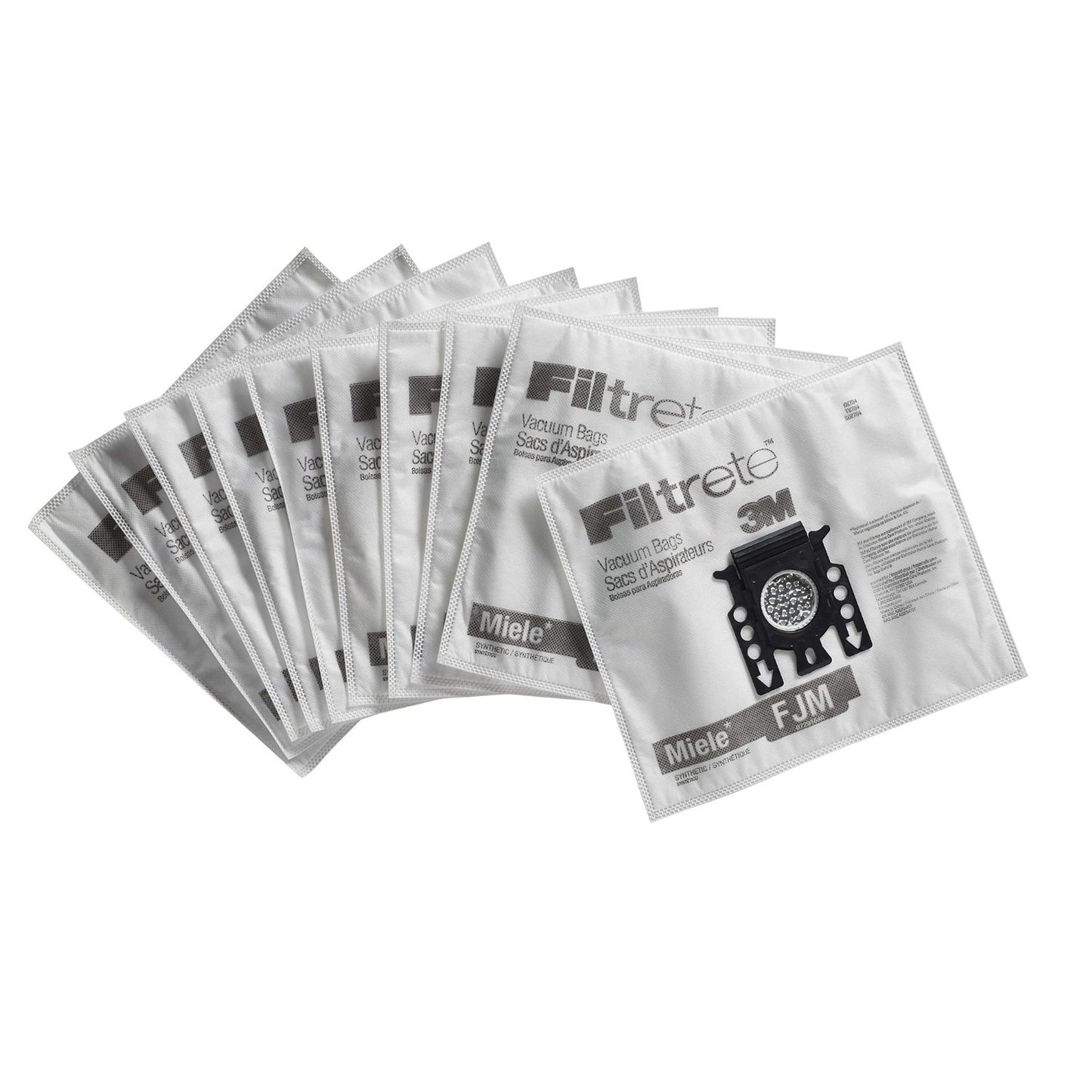 Miele Type F, J M Premium Synthetic Cloth Vacuum Cleaner Dustbags 5 Replacement Bags 2 Filters