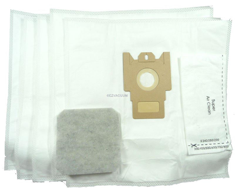 Miele Type GN Vacuum Cleaner Anti Allergen Synthetic Cloth Bags for Miele S5 Series Canisters - Generic - 5 Bags + 2 Filters