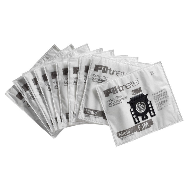 Replacement FJM Synthetic Cloth Vacuum Cleaner Bags for Miele Canister Vacuums 9 Bags + 2 Filters