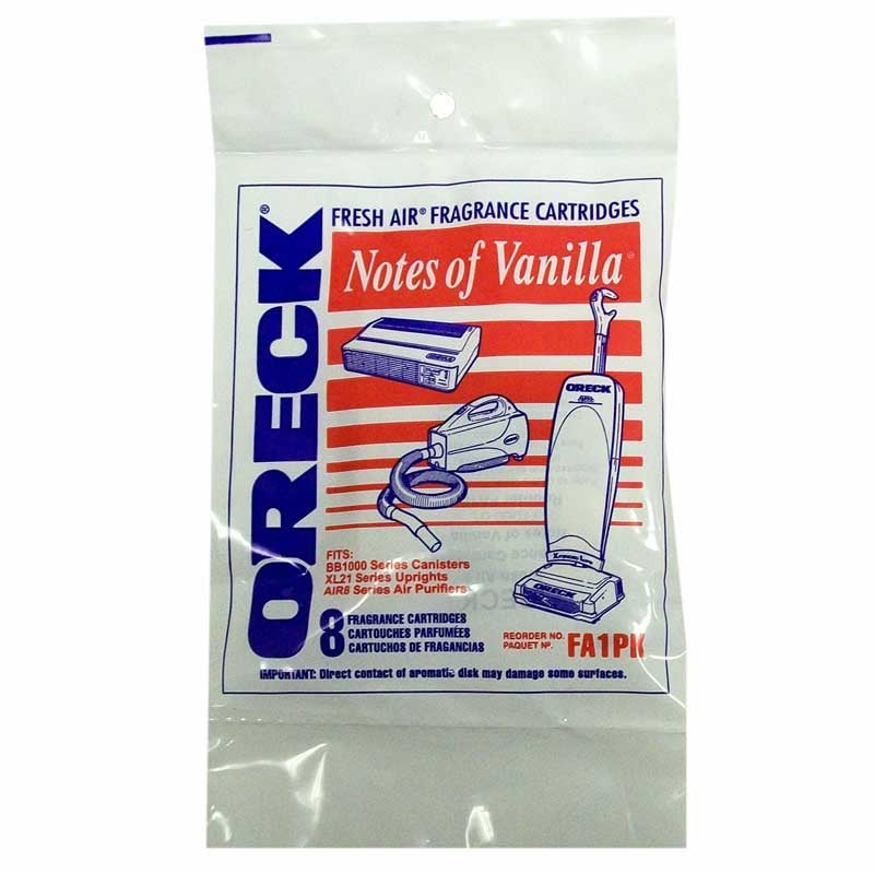 Oreck: O-FA1PK Scent, Vanilla Felt Fragrance Cartridge 8Pk