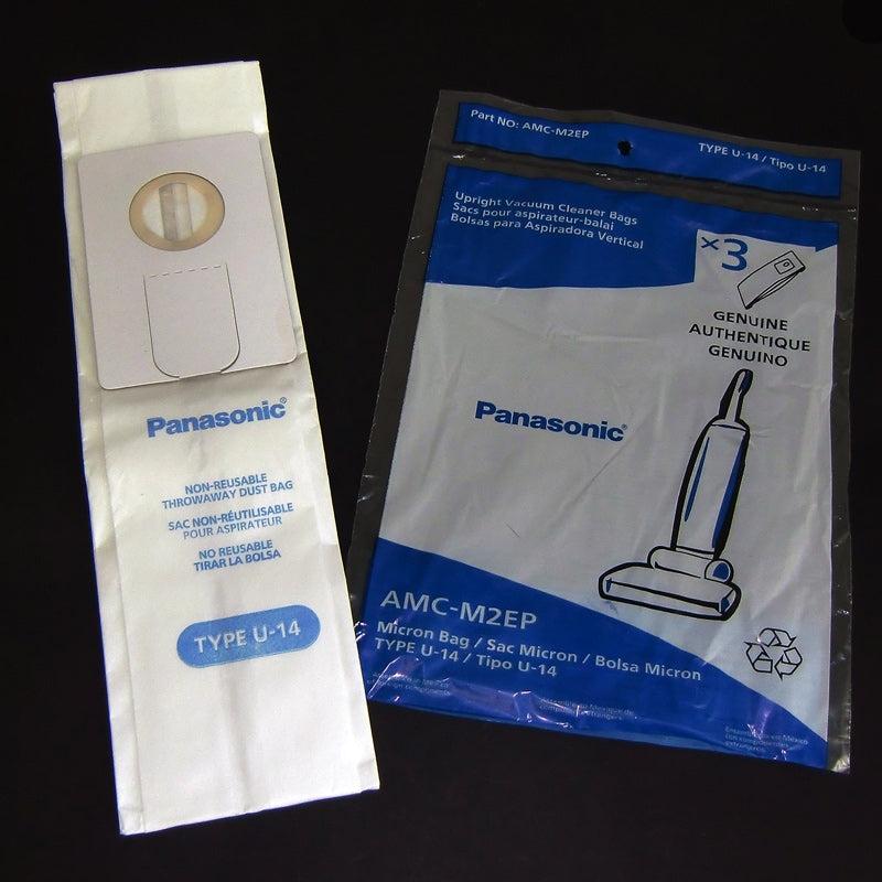 AMC-M2EP PAPER BAGS-PANASONIC,U-14,UPRIGHT,3PK FITS MC-UG323,MC-UG327