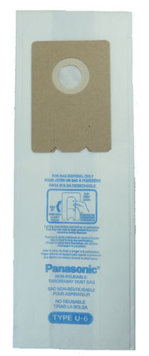 Panasonic Type U-6 Micron vacuum cleaner bags MC-V145MT- 3 pack