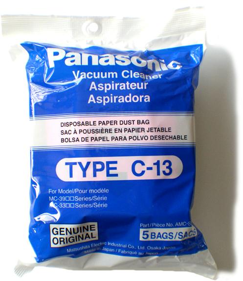 Panasonic Type C-13 Bags AMC-S5EP- Genuine - 5 Pack