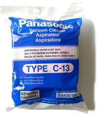 Panasonic Type C-13 Bags AMC-S5EP- Genuine - 5 Pack