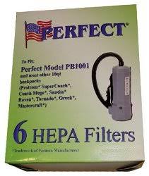 Perfect 10 Quart Backpack HEPA Filtration Vacuum Bags - 9/pk fits PB1001, CO10 Backpack #VAC18, CO10BG
