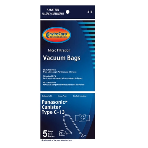 Panasonic Type C-13 Micron Vacuum Cleaner Bags / 5 pack - Generic