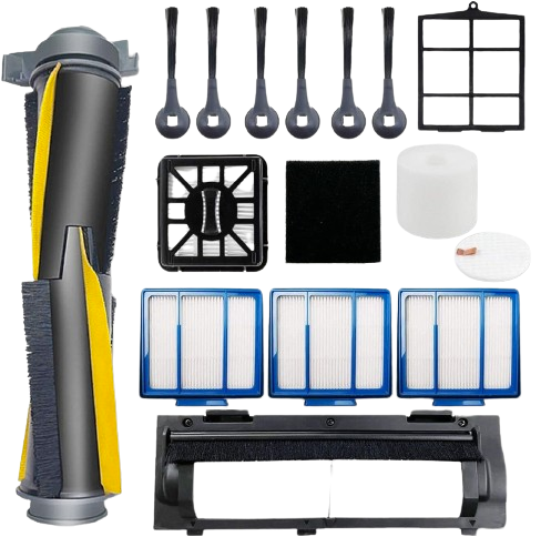 Replacement Part Accessories Compatible for Shark IQ R101AE RV1001AE UR1100SRUS AV1002AE AV1010AE RV100AE EZ RV912S Side/Sweep Brush Filter Main/Roller Brush Shell Clean Base Filter