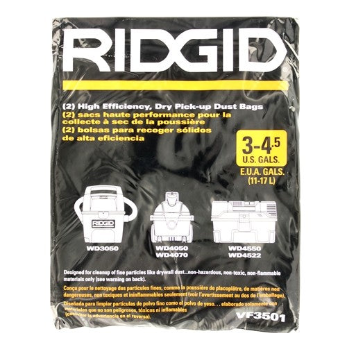Ridgid VF3501 High Efficiency Paper-Dry Pick-Up - 2/pk