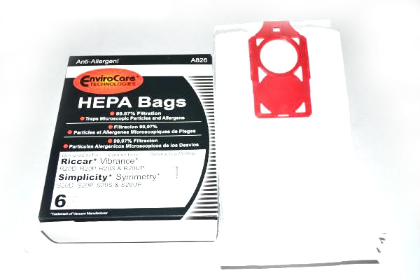 Riccar RMH-6 Hepa Bags R20UP R20P R20D R20S Type M 6-Pk