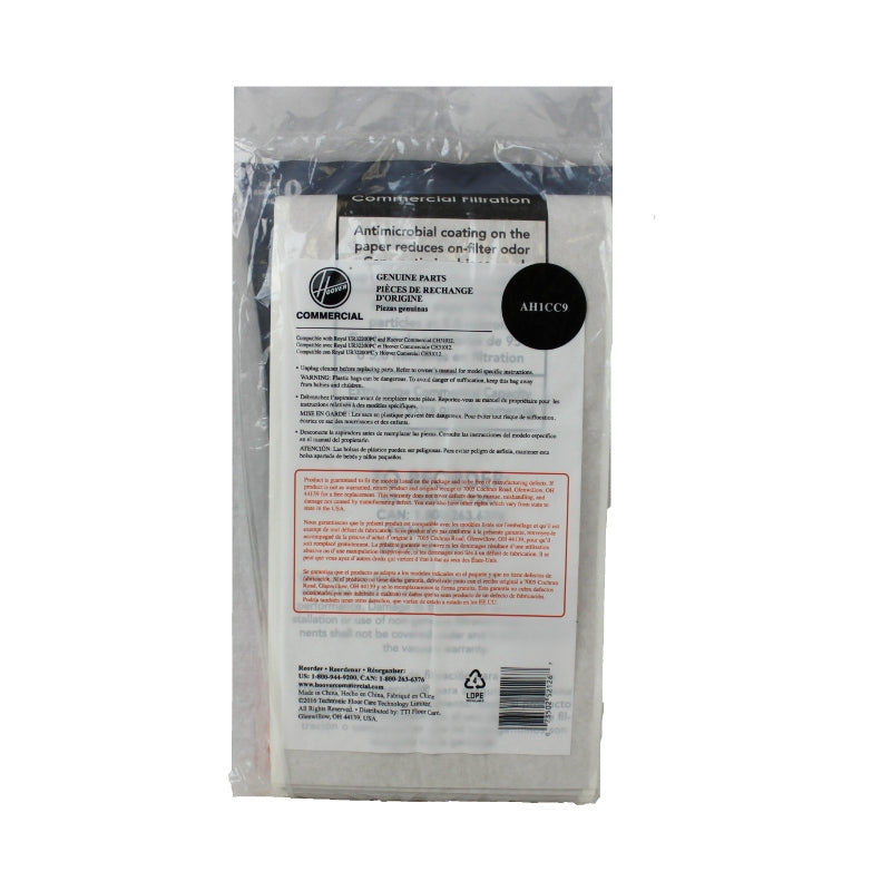 PAPER BAGS-ROYAL UR32200PC UPRIGHT,9PK FITS HOOVER CH51012