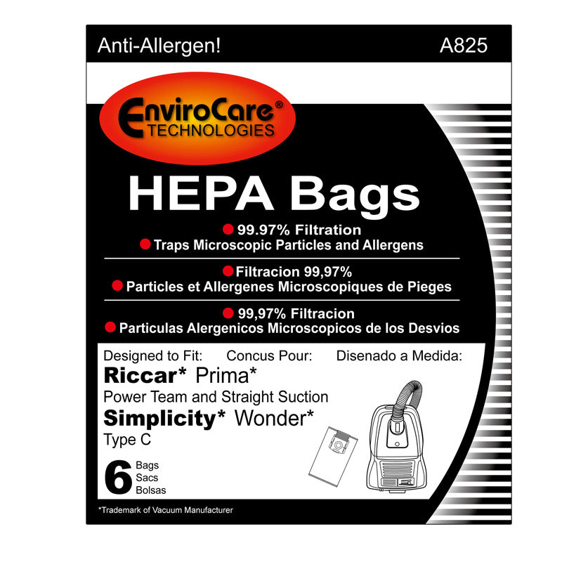 RICCAR PRIMA SIMPLICITY WONDER - TYPE C BAGS