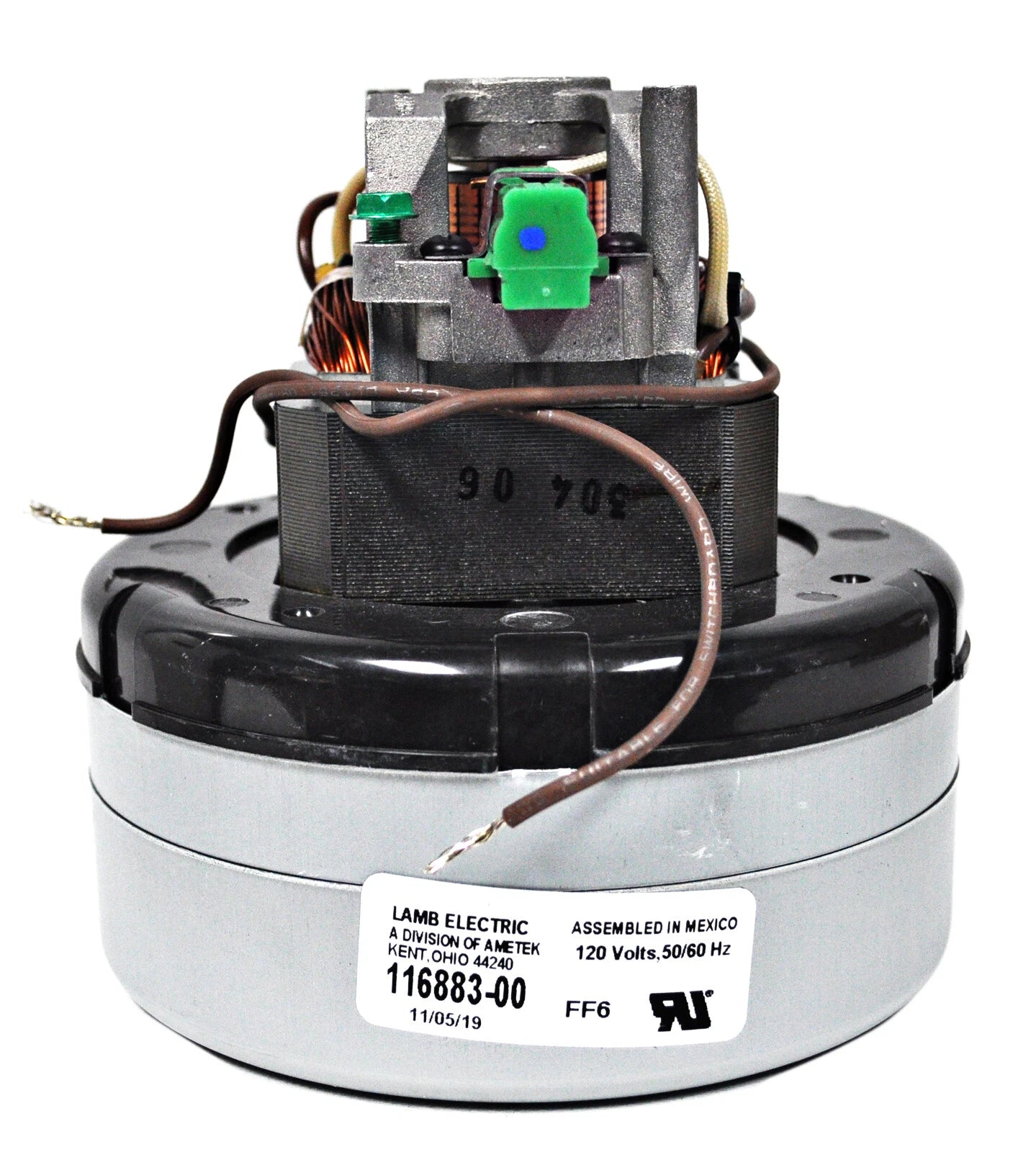Ametek Lamb 116883-50 5.7" 2 Stage Thru Flow Ball Sleeve Vacuum Motor #116883-00
