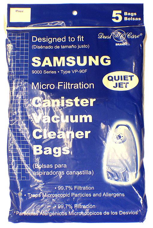 Samsung VP-90F Series 8000 & 9000 Quiet Storm, Quiet Jet  Bags-  Generic - 5 pack