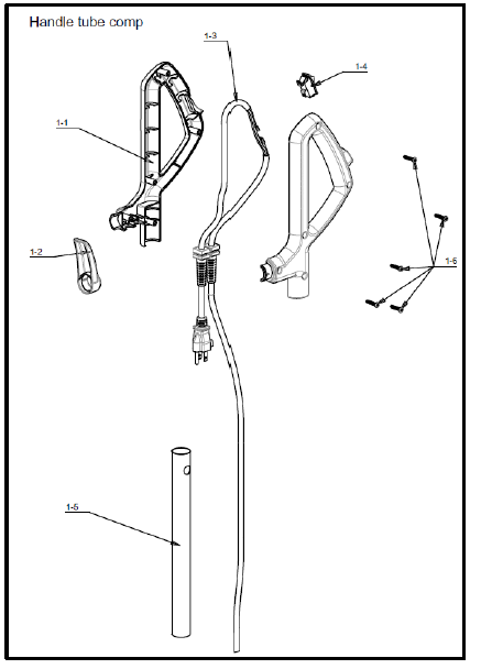 HANDLE TUBE ASSY / BISSELL BGU8000 COMMERCIAL UPT