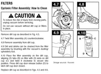 Hoover Dirt Cup Lid and Filter Assembly for U5780 40108212