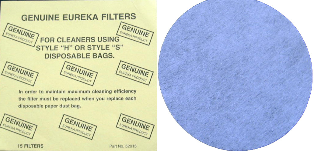 Eureka B, H, or S Filters - 15 pack - Genuine