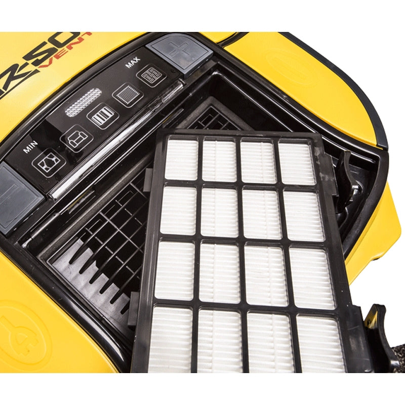 Vapamore MR500 Vento Canister Vacuum with Powerhead, 1400W, 26' Cord