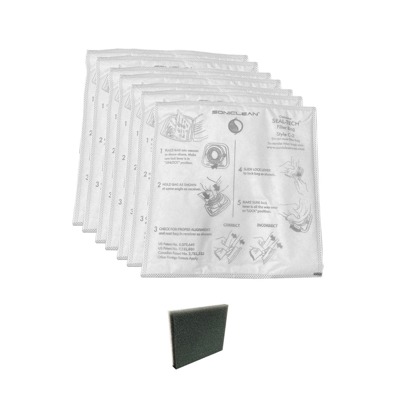 Soniclean WhisperJet C2 Canister Filter Bags