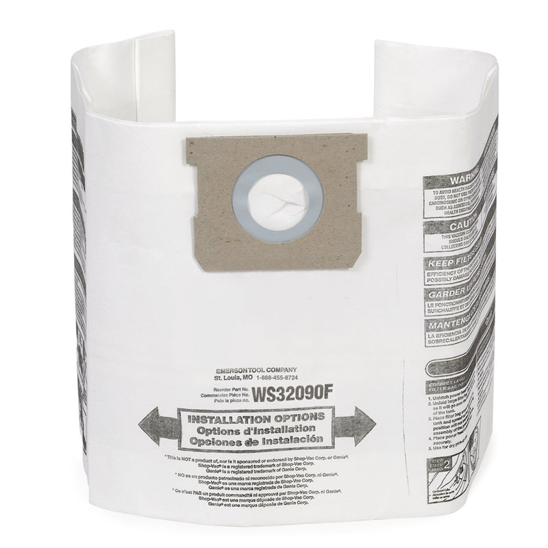 WORKSHOP Wet Dry Vacuum Bags WS32090F