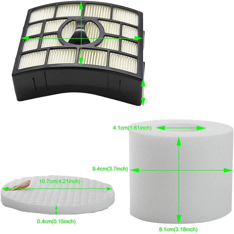 Replacement XFF650 & XHF650 Hepa Vacuum Filter Compatible with Shark Rotator Powered Lift-Away APEX AX950, AX951, AX952,NV752, NV751, NV650, NV750