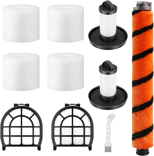 4 Pack Foam & Felt Filters, 1 Soft Main Brush, 2 Pre-Motor Filter & 2 Post-Motor Hepa Filter for Shark LZ600, LZ601, LZ602, LZ602C APEX UpLight Lift-Away DuoClean Vacuum Cleaner