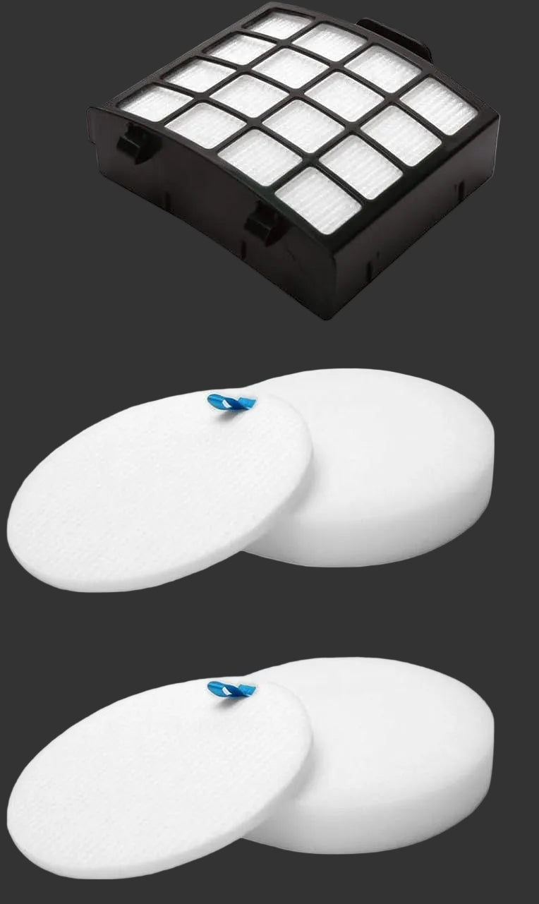 Replacement Filter Kit Compatible with Shark Vertex DuoClean PowerFin Upright Vacuums AZ2002, AZ2000W, AZ2000. Compare to Part # XHFAZ2000 & XFFKAZ2000, 2 Round Foam, 2 Felt, 1 HEPA Filter
